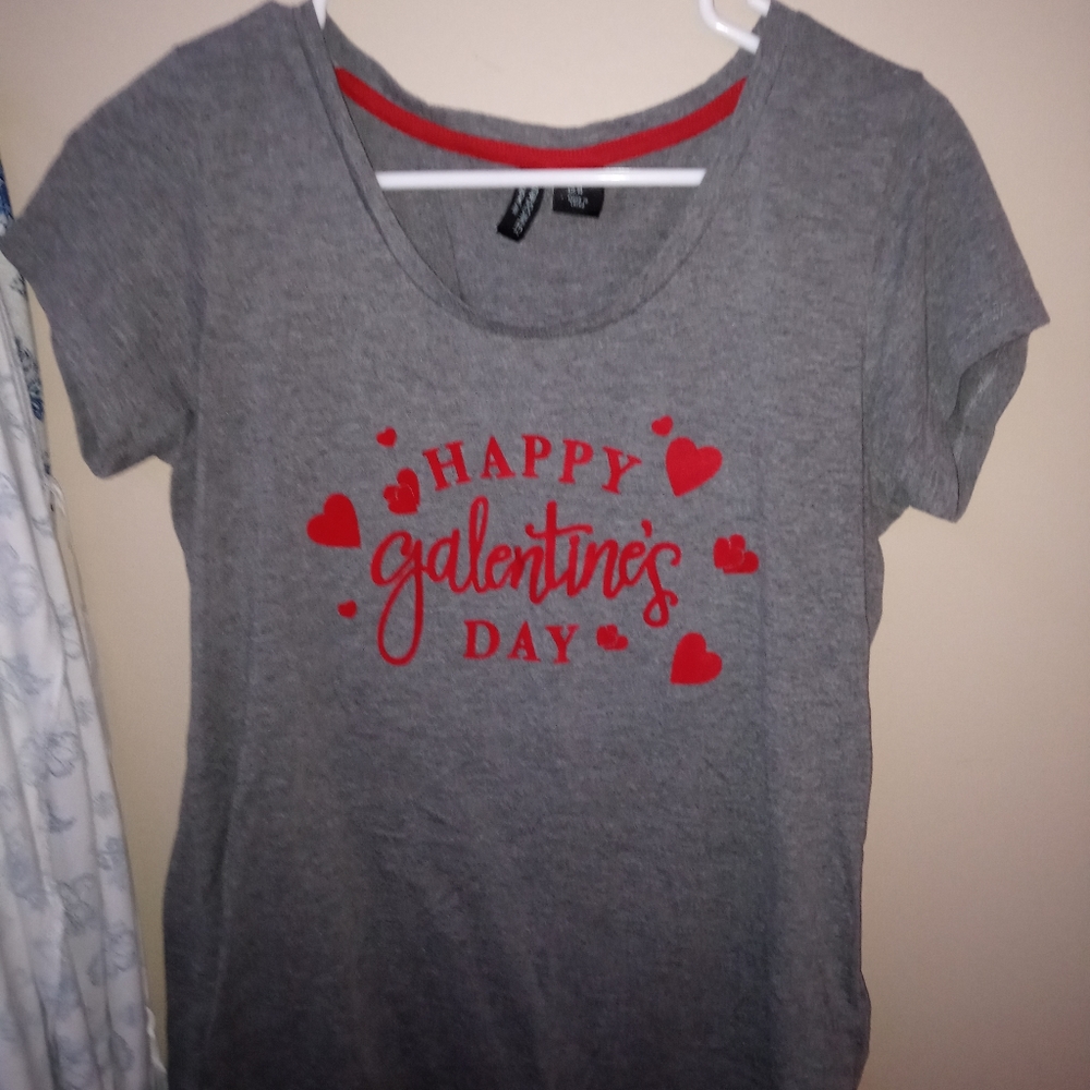 Grey and red nightgown